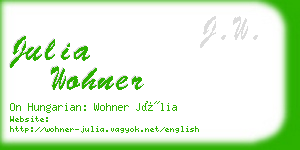 julia wohner business card